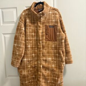Columbia Tan Fleece Coat with Pocket